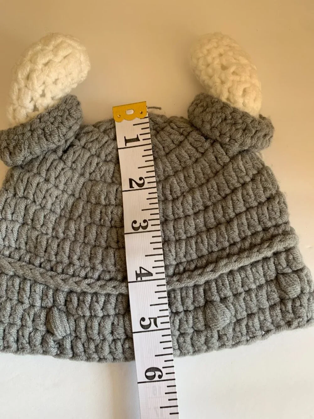 Handmade crochet baby viking hat